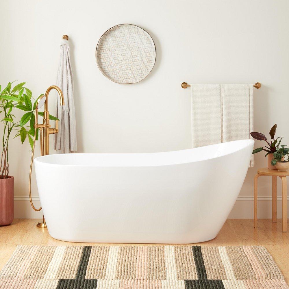 66 SHEBA ACRYLIC SLIPPER TUB WITH FOAM 