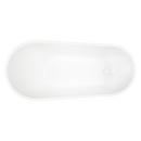 71 x 32 in. Freestanding Bathtub with Center Drain in White 