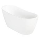 71 x 32 in. Freestanding Bathtub with Center Drain in White 