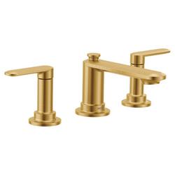 Two Handle Widespread Bathroom Sink Faucet in Brushed Gold