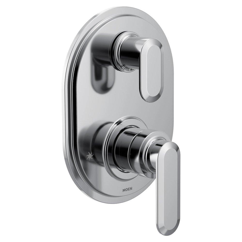 Moen Chrome Two Handle Pressure Balancing and Transfer & Diverter Valve Trim 