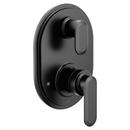 Two Handle Pressure Balancing and Transfer & Diverter Valve Trim in Matte Black