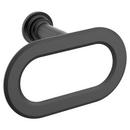 Oval Closed Towel Ring in Matte Black