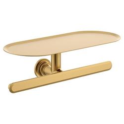 Wall Mont Toilet Paper Holder in Brushed Gold