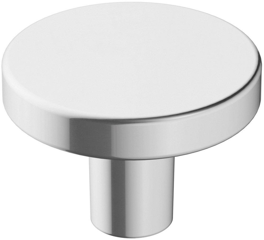 MISENO CONTEMPORARY ROUND 1-3/8 INCH 35MM DIAMETER POLISHED CHROME CABINET KNOB CP 