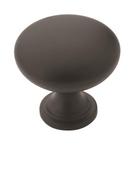 1-1/4 in. Mushroom Cabinet Knob in Matte Black