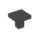 1-3/16 in. Square Cabinet Knob in Matte Black