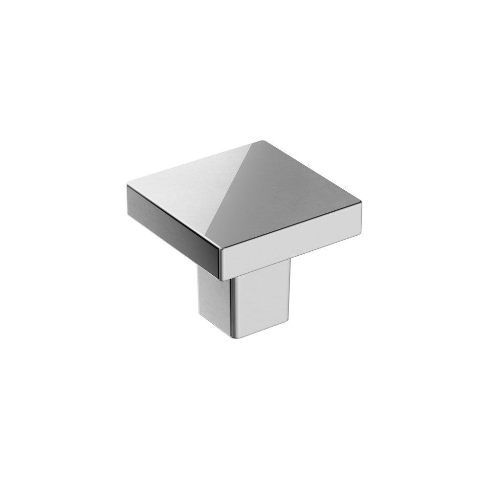 MISENO CONTEMPORARY SQUARE 1-3/16 INCH 30MM LENGTH POLISHED CHROME CABINET KNOB CP 