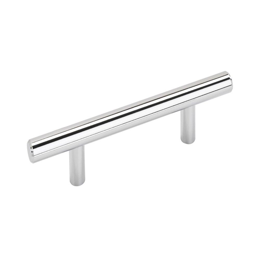 MISENO BAR PULLS 3 INCH 76MM CENTER-TO-CENTER POLISHED CHROME CABINET PULL CP 