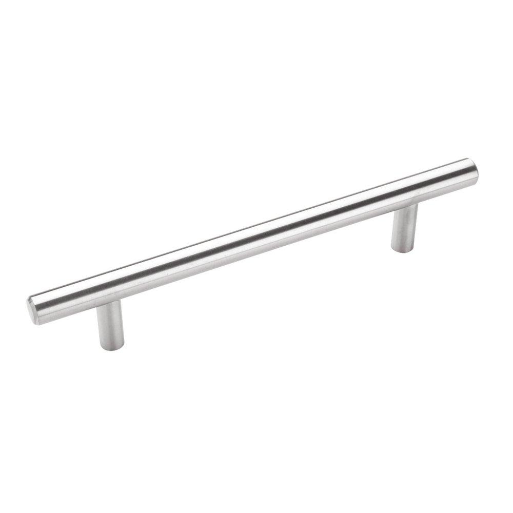 MISENO BAR PULLS 5-1/16 INCH 128MM CENTER-TO-CENTER STERLING NICKEL CABINET PULL STNI 