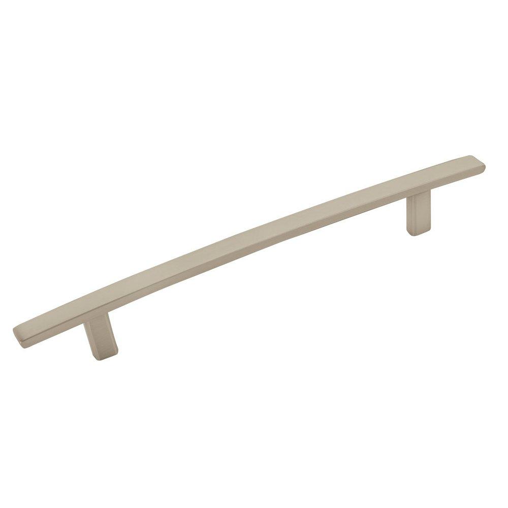 MISENO CONTEMPORARY SOFT ARCH 6-5/16 INCH 160MM CENTER-TO-CENTER SATIN NICKEL CABINET PULL SN 