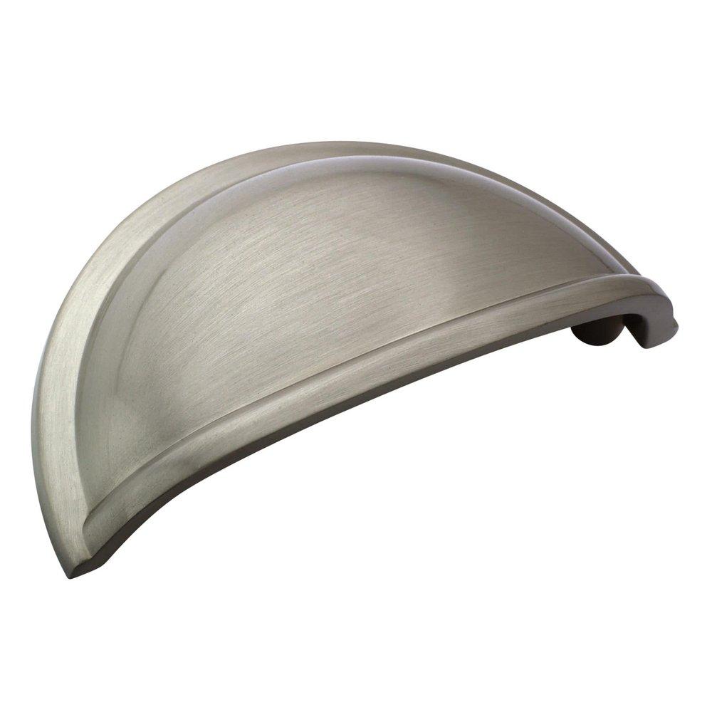MISENO TRAD 3 INCH 76MM CENTER-TO-CENTER SATIN NICKEL CABINET CUP PULL SN 
