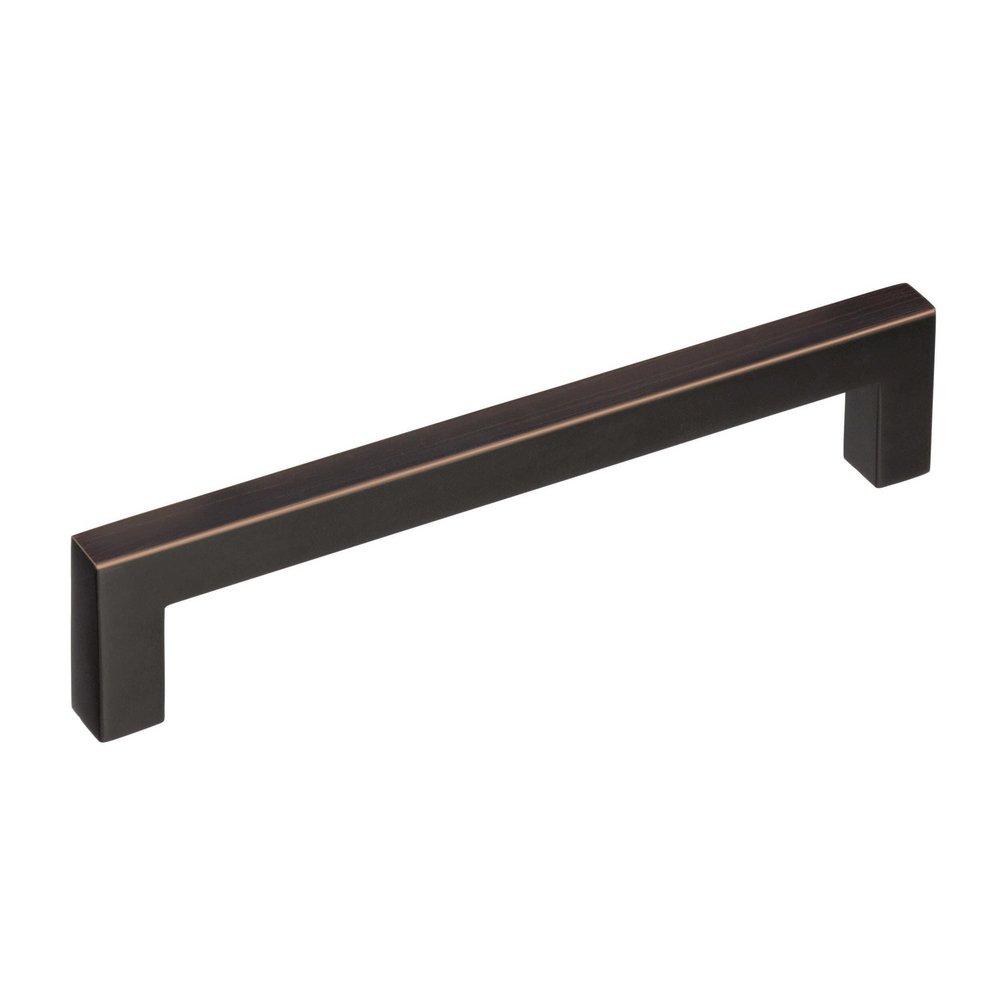 MISENO RECTANGLE BAR 5-1/16 INCH 128MM CENTER-TO-CENTER OIL RUBBED BRONZE CABINET PULL ORBR 