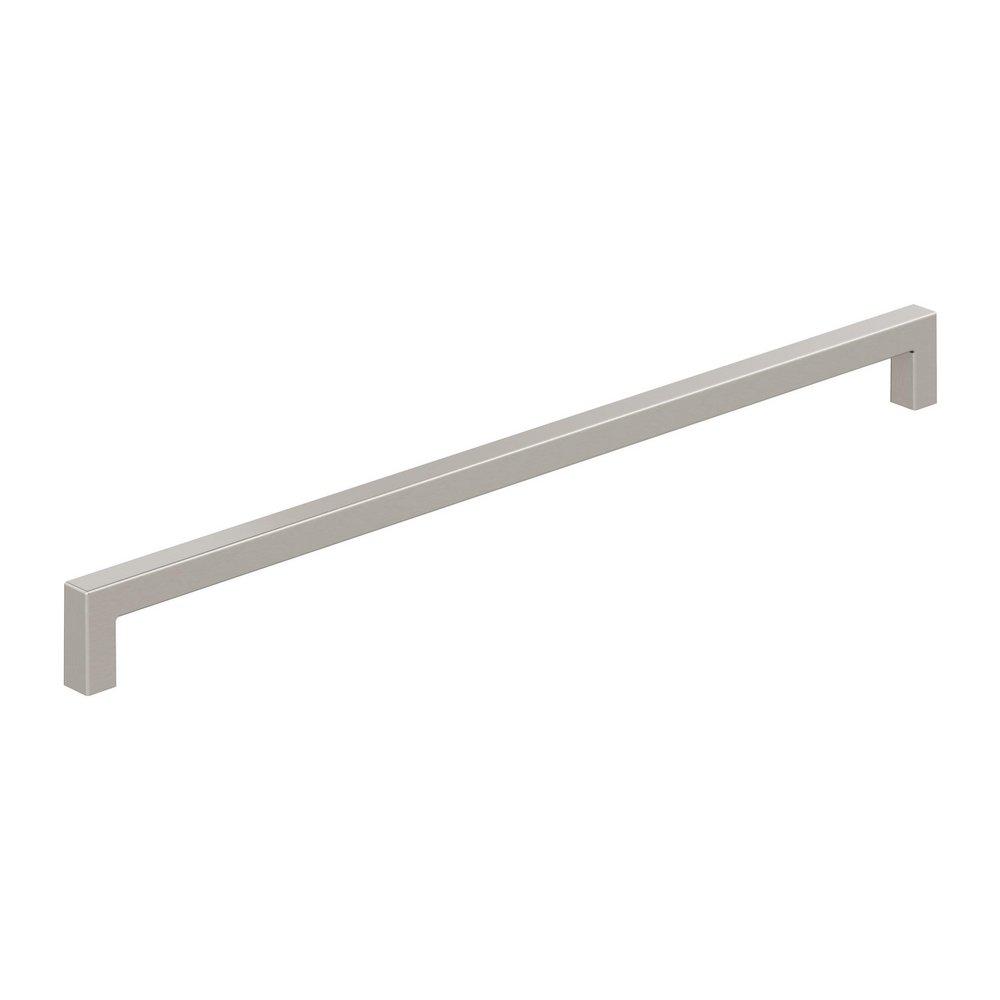 MISENO RECTANGLE BAR 12-5/8 INCH 320MM CENTER-TO-CENTER SATIN NICKEL CABINET PULL SN 