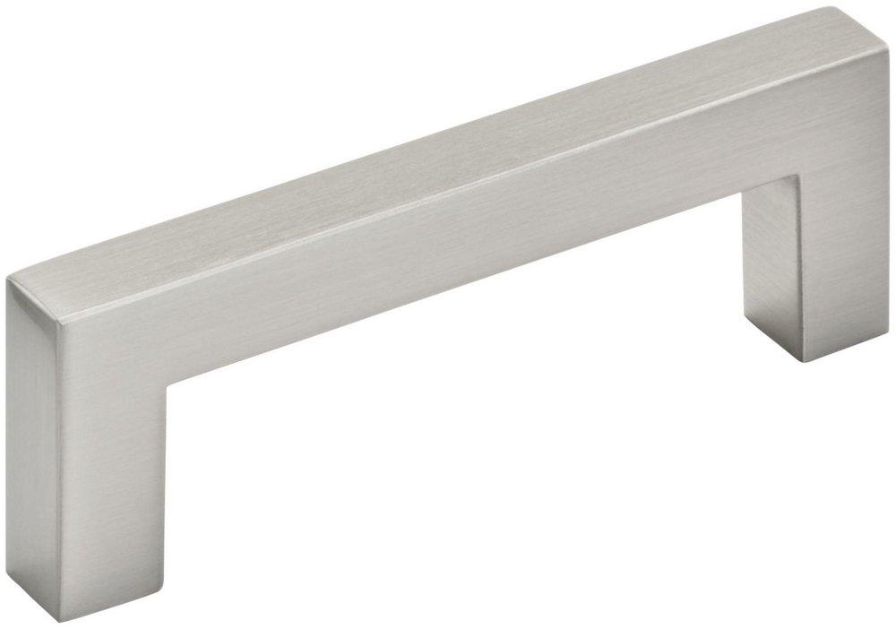 MISENO RECTANGLE BAR 3 INCH 76MM CENTER-TO-CENTER SATIN NICKEL CABINET PULL SN 