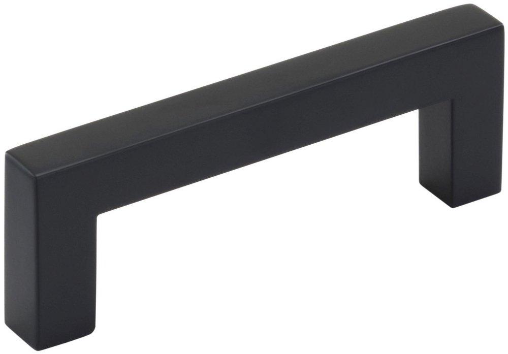 MISENO RECTANGLE BAR 3 INCH 76MM CENTER-TO-CENTER MATTE BLACK CABINET PULL MABL 