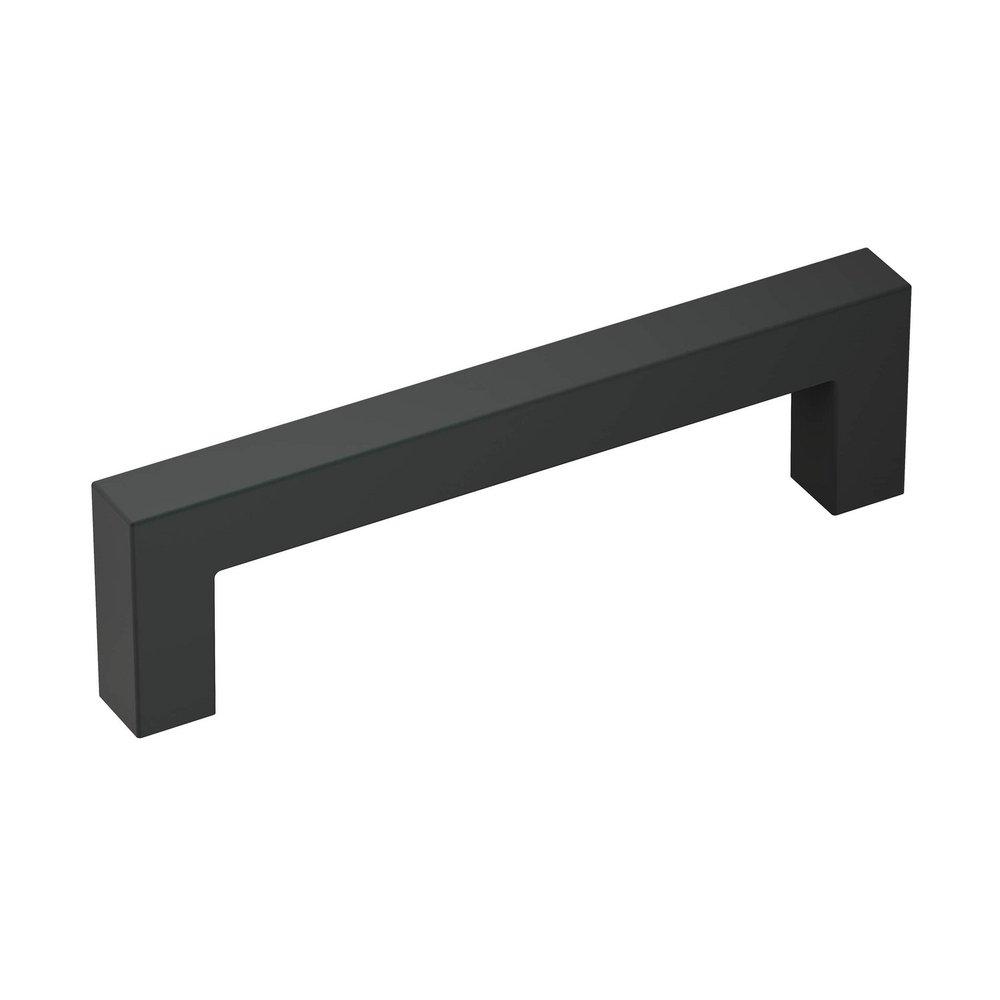 MISENO RECTANGLE BAR 3-3/4 INCH 96MM CENTER-TO-CENTER MATTE BLACK CABINET PULL MABL 