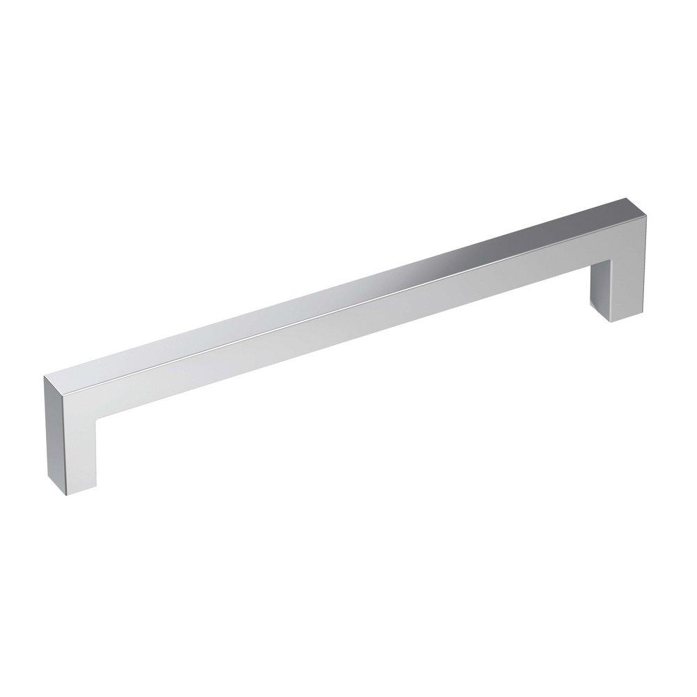 MISENO RECTANGLE BAR 6-5/16 INCH 160MM CENTER-TO-CENTER POLISHED CHROME CABINET PULL CP 