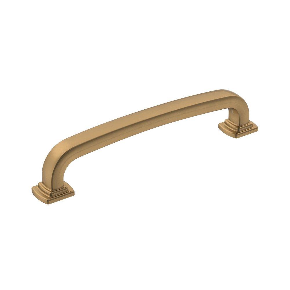 MISENO TRANSITIONAL STEP ARCH 5-1/16 INCH 128MM CENTER-TO-CENTER CHAMPAGNE BRONZE CABINET PULL CHBR 