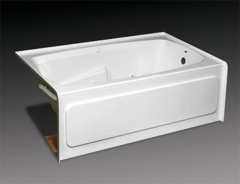 Oasis White 60 x 36 in. Drop-In Bathtub Right Drain 