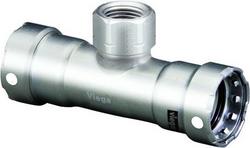 3/4 x 3/4 x 1/2 in. Press x Press x FPT Global Reducing 316 Stainless Steel Tee