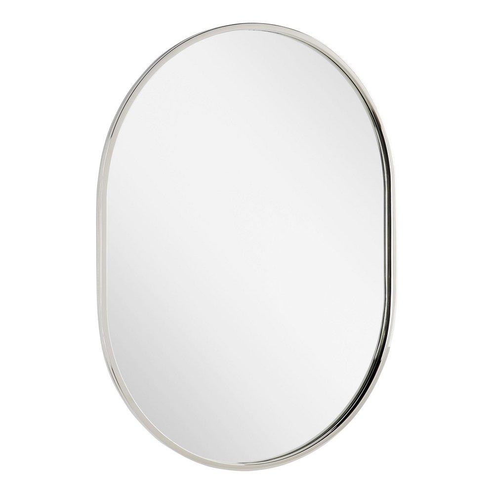 COLBORNE OVAL DECORATIVE VANITY MIRROR - POLISHED NICKEL 