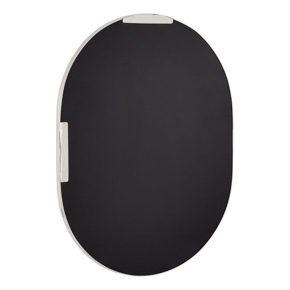 Oval Vanity Mirror in Polished Nickel 