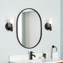 COLBORNE OVAL DECORATIVE VANITY MIRROR - MATTE BLACK 
