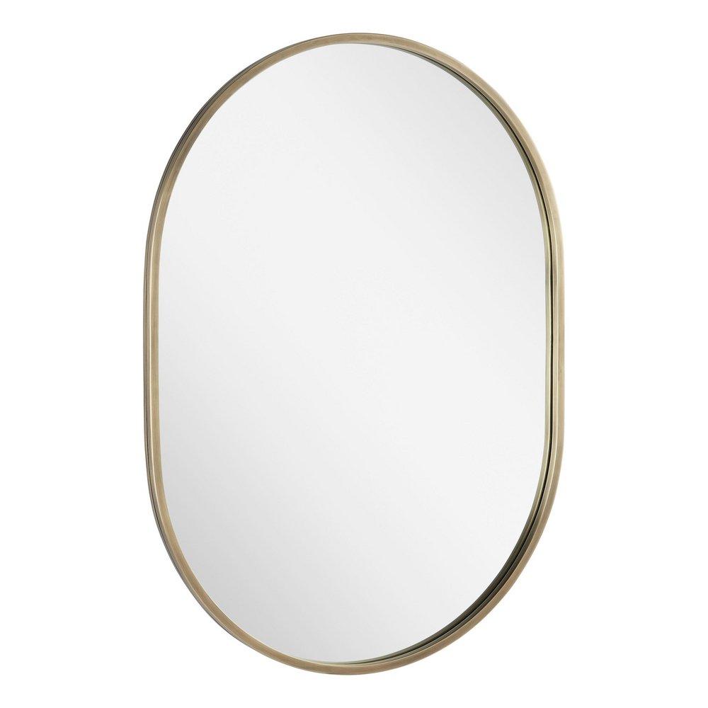 Oval Vanity Mirror in Matte Black 