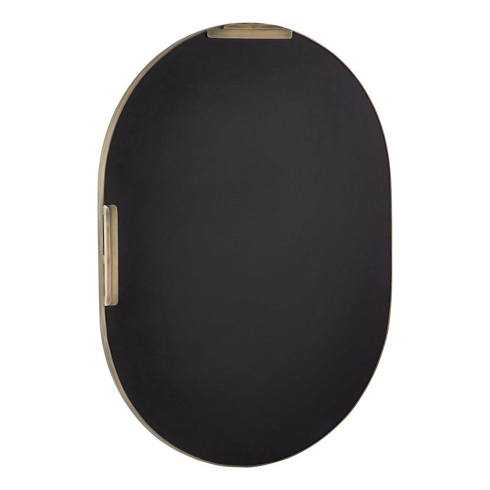 Oval Vanity Mirror in Matte Black 