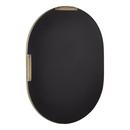 Oval Vanity Mirror in Matte Black 