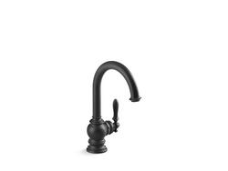 Single Handle Water Filter Faucet in Matte Black