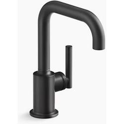 Single Handle Water Filter Faucet in Matte Black