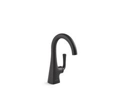 Single Handle Water Filter Faucet in Matte Black