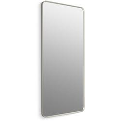 60 x 28 in. Rectangular Mirror in Brushed Nickel