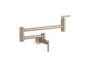 Wall Mount Pot Filler in Vibrant Brushed Bronze