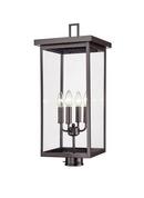 4-Light Outdoor Post Lantern in Powder Coated Bronze 
