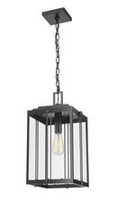 1-Light Outdoor Hanging Lantern Powder Coated Black 