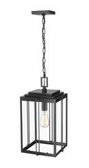 1-Light Outdoor Hanging Lantern Powder Coated Black 