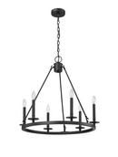 6-Light Chandelier Ceiling Light in Matte Black 