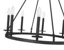 8-Light Chandelier Ceiling Light in Matte Black 