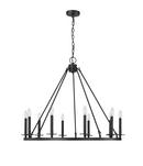 10-Light Chandelier Ceiling Light in Matte Black