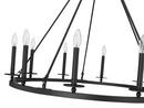 10-Light Chandelier Ceiling Light in Matte Black 