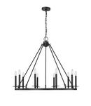 10-Light Chandelier Ceiling Light in Matte Black 
