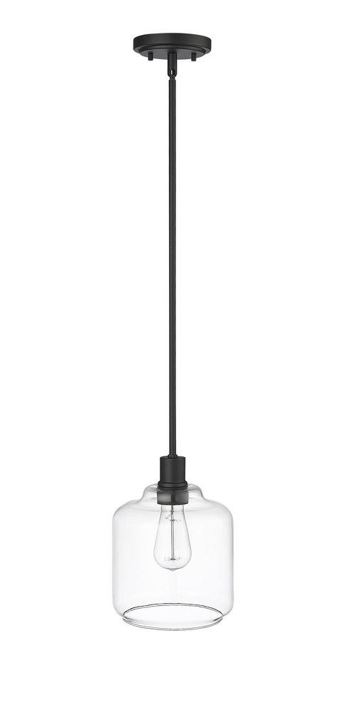 1-Light Mini-Pendant Light in Matte Black 