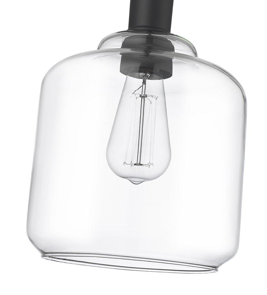 1-Light Mini-Pendant Light in Matte Black 