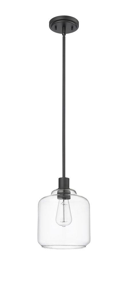 1-Light Mini-Pendant Light in Matte Black 