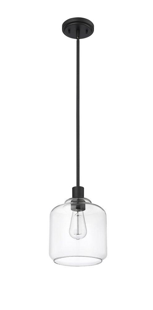 1-Light Mini-Pendant Light in Matte Black 