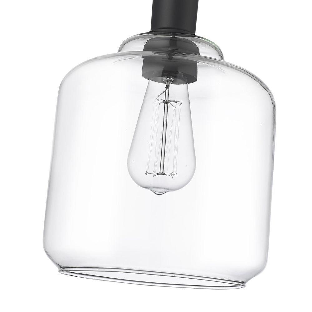 1-Light Mini-Pendant Light in Matte Black 