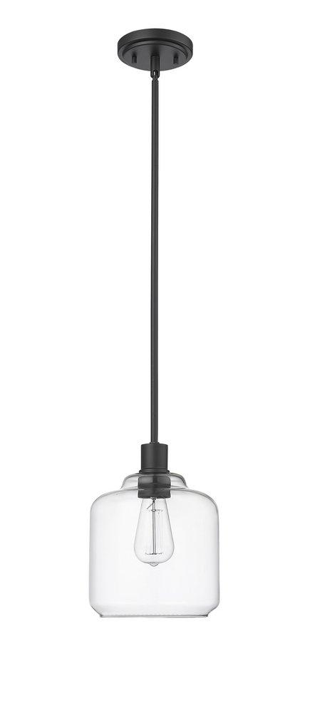 1-Light Mini-Pendant Light in Matte Black 